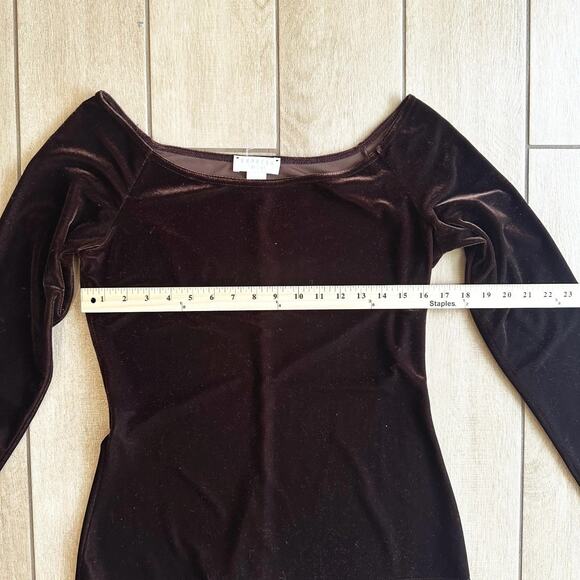 VTG Y2K Express Tricot Velvet Maxi Skirt & Top Set Top Large Whimygoth 90 Grunge - Picture 7 of 10